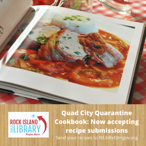 Publicity graphic for community cookbook.